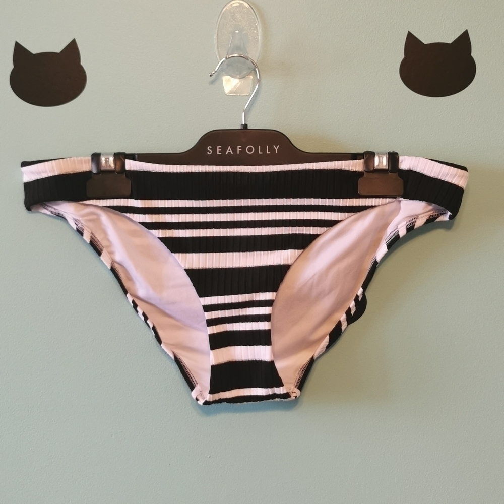 𝅺Seafolly Bikini Bottom Striped Hipster 14 New Plus